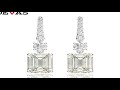 oevas luxury 925 sterling silver high carbon diamond gemstone white gold drop dangle hook