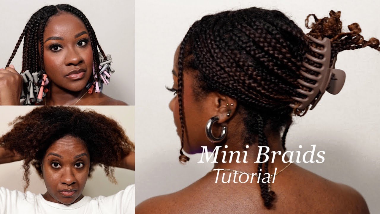 Giving My Natural Hair A Break With Mini Braids Natural Hair Tutorial