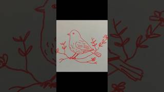 How to draw a bird for beginners | Draw a bird #shorts #howtodraw #bird