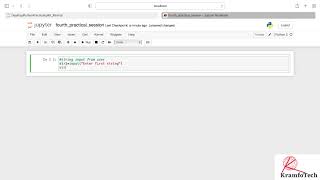 4. Python Practical: String user Input and concatenation by Ram Krishn Mishra