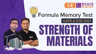 Strength of Materials (SOM) Formula Revision | GATE & ESE 2023 Civil (CE)/Mechanical (ME) Exam
