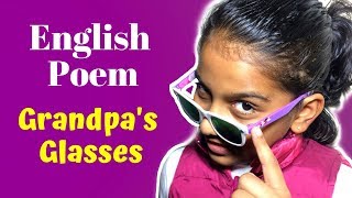 Funny poem (English) *Grandpa's Glasses* English poem recitation competition I Kids Lounge I