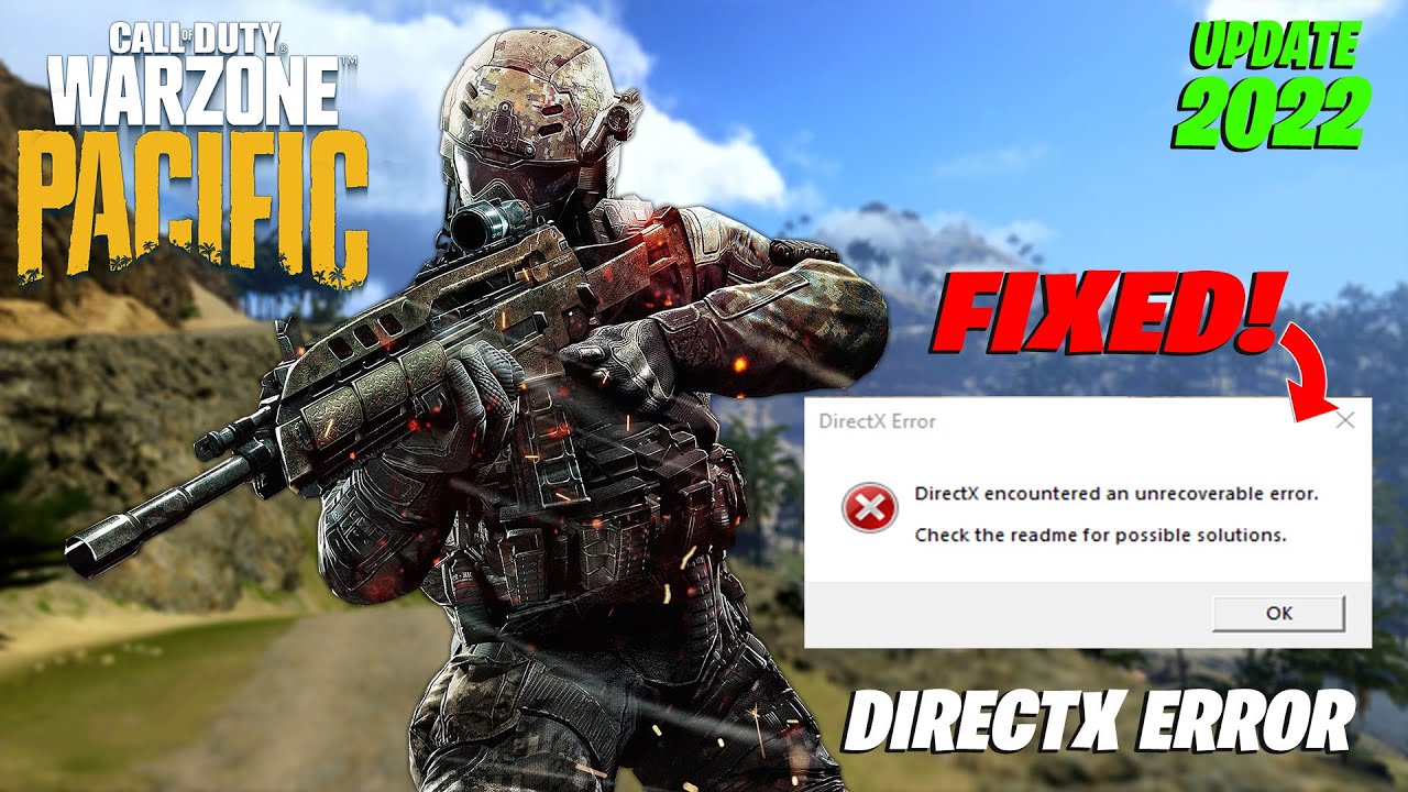 How To Fix Call Of Duty Warzone Directx Error | Directx Encountered An ...