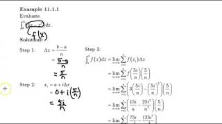 Evaluating the Definite Integral From the Limit Definition
