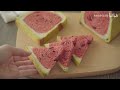 【不说话做饭no talking】西瓜吐司面包 watermelon bread recipe