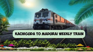 Cinematic View: Kachiguda to Madurai Weekly Train Departing the Station | 17615 Madurai Express