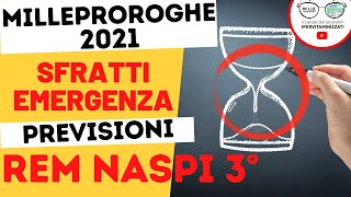 REM e TERZA PROROGA NASPI?👉 PROROGA STATO EMERGENZA BLOCCO SFRATTI smartworking [milleproroghe 2021]