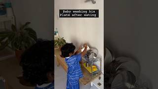 Baby washing his plate #telugushorts #teluguvlogs #teluguvideos #telugudailyvlogs #telugulifestyle