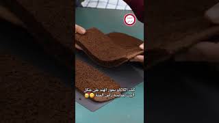 طريقة عمل كيك الكاكاو بجوز الهند على شكل البيت بمناسبة رأس السنة 😋🥳 #shorts