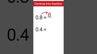 💯🤯 Trick to Convert Decimals into Fraction #shorts #decimal #fraction #maths #tricks #convert