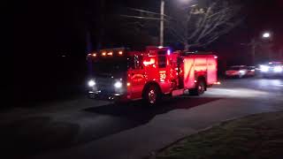 Eastchester E-30, C-2102, \u0026 L-16 clearing from a call \u0026 E-30 backing back into quarters call was up