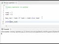 Ternary operator in python | What is ternary operator in Python | Python basics | Python programming