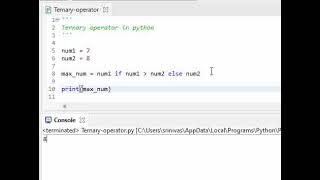 Ternary operator in python | What is ternary operator in Python | Python basics | Python programming