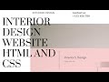 Interior Design Website html and css | Source code
