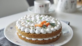 노버터, 촉촉한 당근케이크 만들기(carrot cake, 꼬마츄츄)