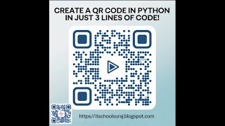 Create a QR Code in Just 3 Lines of Python! 🔥 | Beginner-Friendly Tutorial