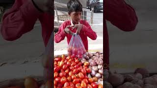 hardworking cute 😍 boy selling veg 😱 #shorts #viral #trending
