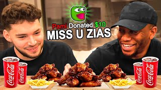 Adin & Zias get TROLLED by Chat.. (Mukbang)