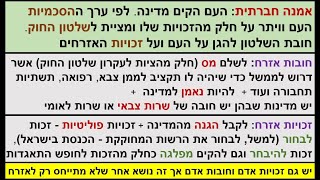 זכויות אזרח: זכויות פוליטיות והגנה + חובות אזרח: מס, שרות צבאי ונאמנות - בגרות באזרחות