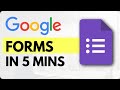 How to Create Google Forms For Beginners in 5 Minutes | Google Forms Tutorial