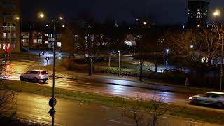 Uppsala Sweden, Råbyvägen crossroad - Panasonic gx80 4k 25mm f1.7 night test