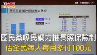 CTWANT 政治新聞 / 國民黨曝民調力推長照保險制　估全民每人每月多付100元