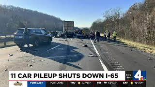 11-car pileup closes I-65 during morning rush hour