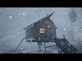 howling snowstorm u0026 wind sounds for sleeping┇relaxing blizzard u0026 loud blowing snow┇mental health