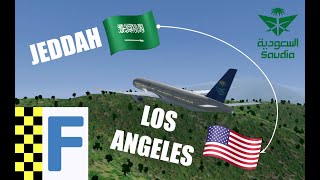 LONGEST 777-300ER FLIGHT🇸🇦 ➡️➡️✈️➡️➡️ 🇺🇸: SAUDIA SV41 | Full Flight-Lapse from JEDDAH to LOS ANGELES