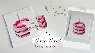 How to Make Pop-Up Cake Card | DIY Birthday Card Idea | Cute & Easy DIY Birthday Card