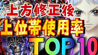 上方修正後ヤマト・カイドウは？上位帯使用率ランキングTOP10‼︎【バウンティラッシュ】