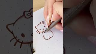 how to draw hello kitty in 60 seconds β¨#shorts
