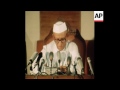 synd 2 9 77 indian prime minister desai speaking at a press conference in new delhi