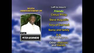 Peter Desriviere ~ Long Obituary
