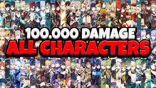 100.00 Damage With All Characters | Genshin Impact