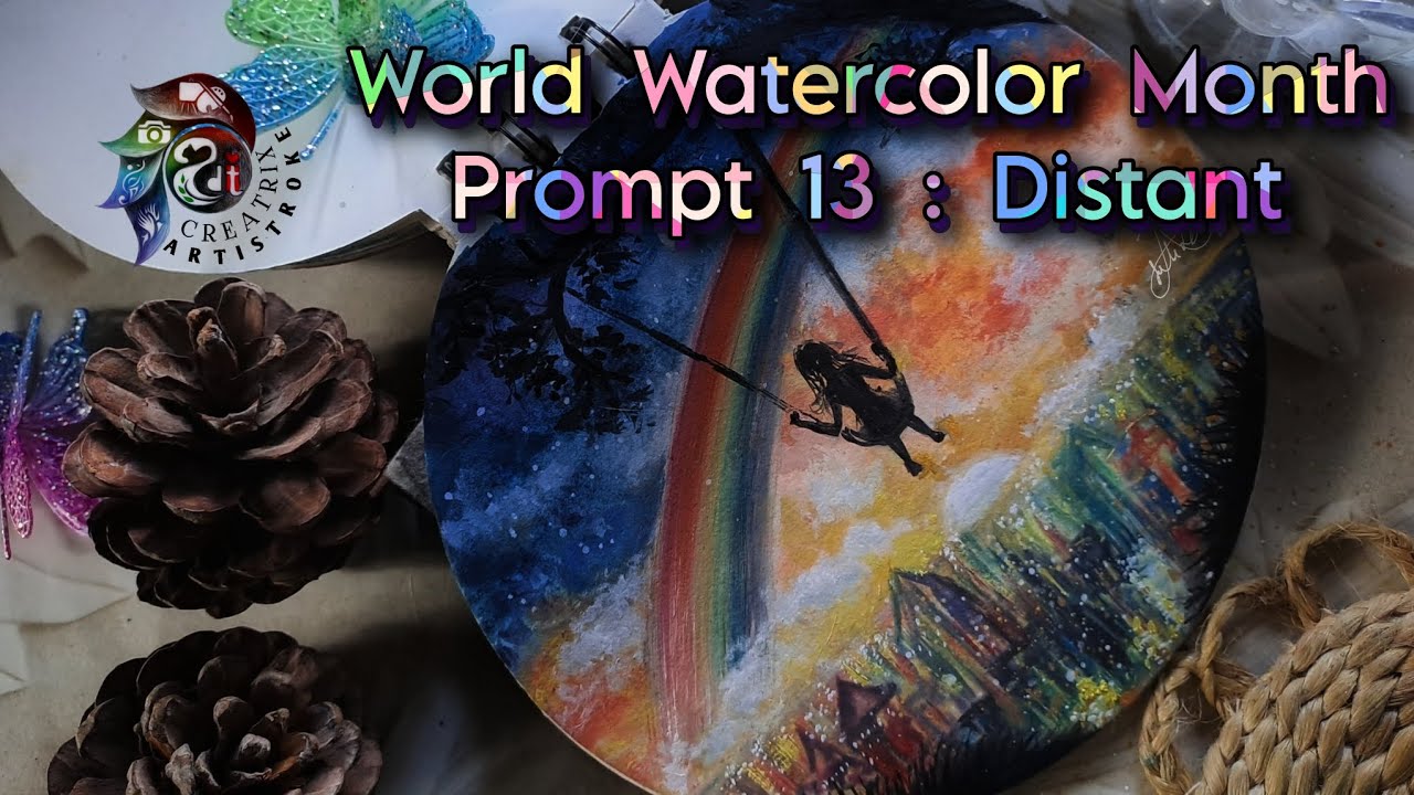 World Watercolor Month 2023 рџ њпёџ Prompt 13 Distant рџњѓрџњ Youtube