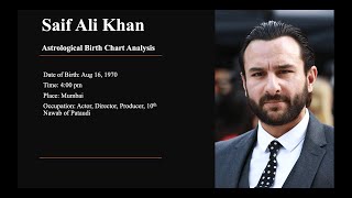 Saif Ali Khan I Astrological Birth Chart Analysis