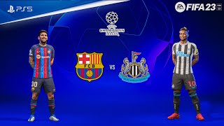 FIFA 23 - Barcelona vs Newcastle United Ft. Messi, Gündoğan, | UCL Full Match | PS5™ Gameplay [4K60]