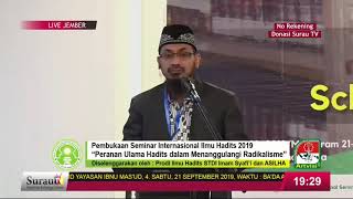 (FULL) Seminar Internasional : Peran Ulama Ahli Hadits dalam Menanggulangi Radikalisme