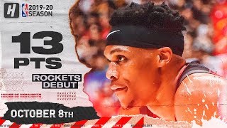 Russell Westbrook Rockets DEBUT  Highlights vs Raptors (2019.10.08) - 13 Pts, 6