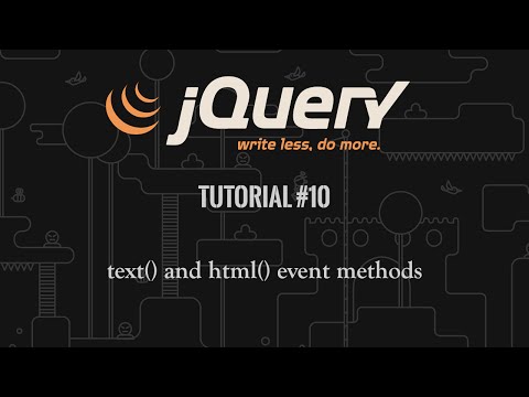 jQuery Tutorial 10: text() and html() jQuery Tutorial 10: text() and html()