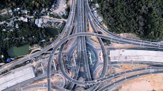 The most complex overpass in Zhongshan, Guangdong, China - Jinzishan Interchange