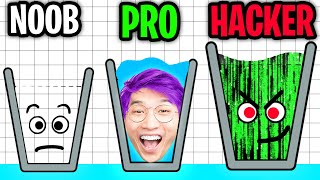 Can We Go NOOB vs PRO vs HACKER In HAPPY GLASS!? (WE GO BIG BRAIN!!!)
