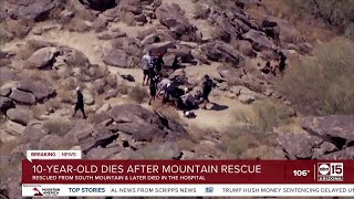 10-year-old boy dies after South Mountain rescue