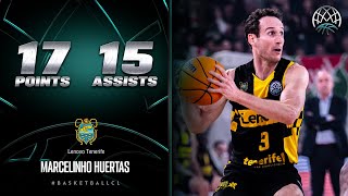 Marcelinho Huertas (17 PTS | 15 AST) | Player Highlights | KSK v LNTF | #BasketballCL 2023-24