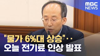 "물가 6%대 상승"‥오늘 전기료 인상 발표 (2022.06.27/뉴스투데이/MBC)
