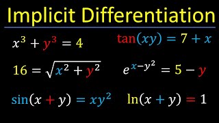 Implicit Differentiation | 10 Practice Problems | Calculus 1