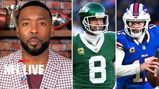 NFL LIVE | Hawkins on Rodgers chooses Pat McAfee over Jets, Bills will win Super Bowl next year