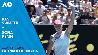 Iga Swiatek v Sofia Kenin Extended Highlights | Australian Open 2024 First Round