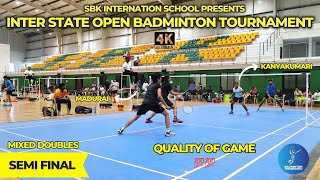 LIGORI/RAYA vs  SRIVATHSAN/KAMALIKA RAMANI | SEMI | INTER STATE OPEN BADMINTON TOURNAMENT 2024 | XD